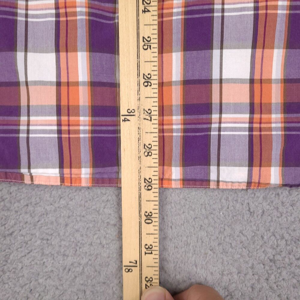 Banana Republic Shirt Mens XL Colorful Plaid Short Sleeve Button Down Soft Wash - Picture 13 of 13